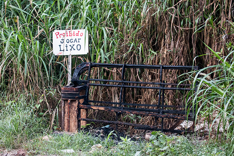 Littering Prohibited, Road to Angelim Rainforest, Brazil