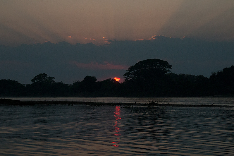Cuiabá River Sunrise, Porto Jofre, Brazil