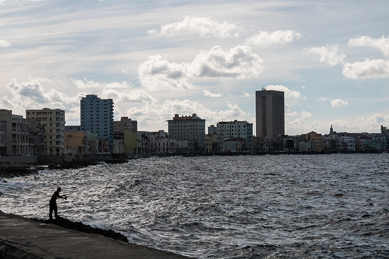 At the Malec�n, Havana, Cuba