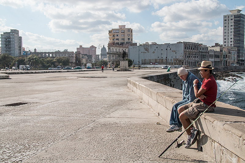 At the Malec�n, Havana, Cuba